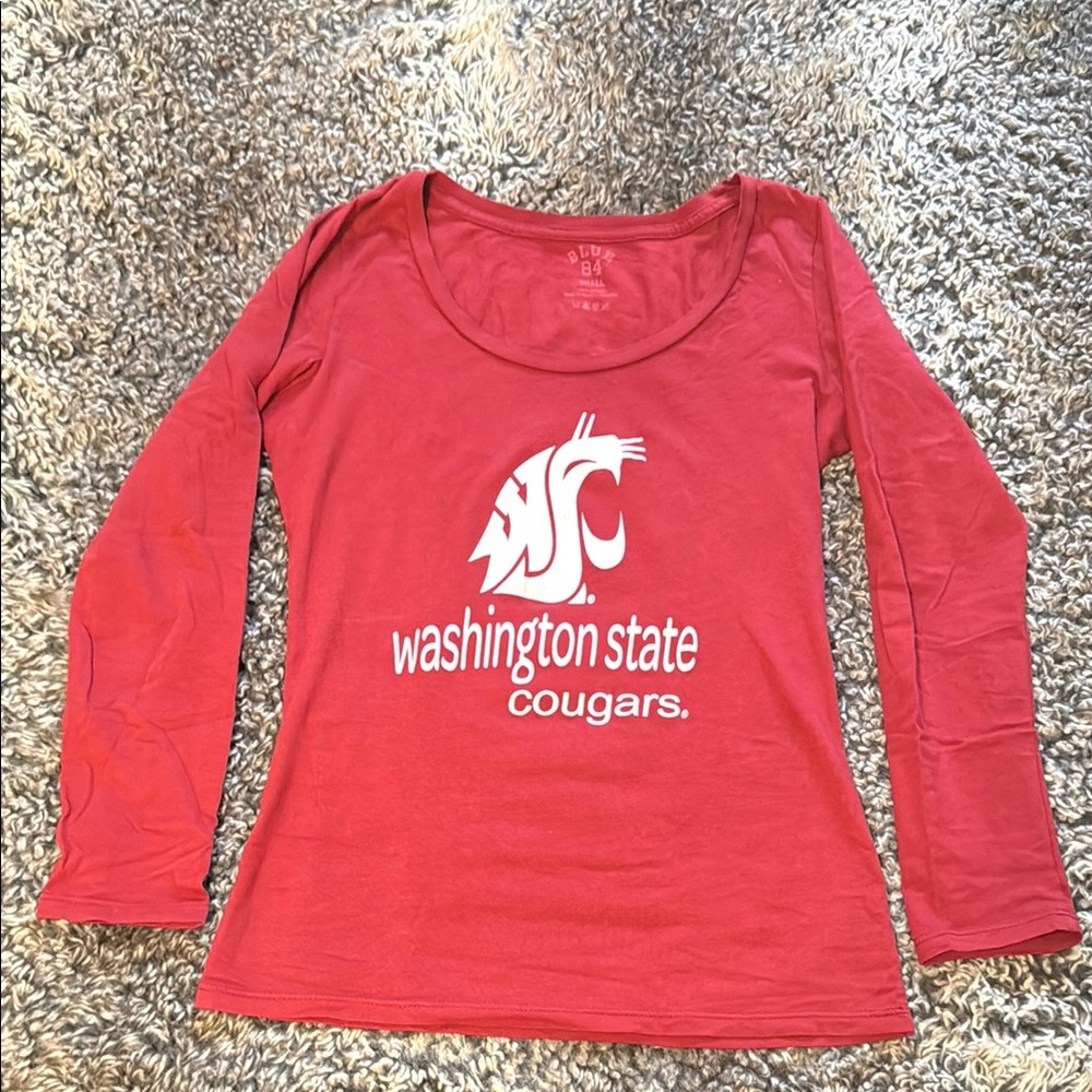 Blue 84 Red WSU long sleeve tee